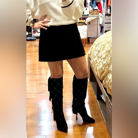 New in Box-Vince Camuto Women's Panaryaz Fringe Embellished Knee High Boot - Picture 9 of 10